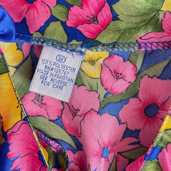 Women’s 2 Piece Contessa Di Roma Nightgown & Wrap Robe Flowered - Picture 9 of 12